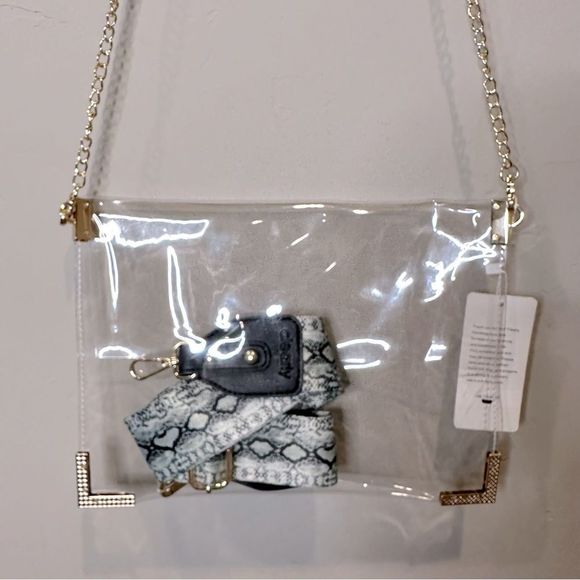 Clearly Handbags Bags Nwtclearly Handbags The Lauren Clear Envelope